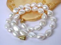 Sell 18'' BIG baroque15mm white cultured pearls Necklace