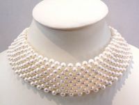 Sell  15'' white freshwater pearl necklace chocker