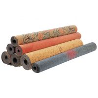 Wholesale Eco Friendly Non Slip Rubber Cork Yoga Mat for sweaty, hot workouts includes carring strape