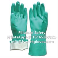 Chemical Resistant Nitrile Flocklined Industrial Gloves