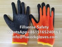 7Gauge Polyester Loop Napping Shell Latex Crinkle Coated Winter Work Gloves