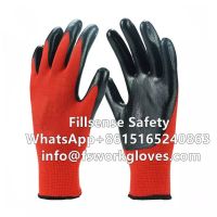 13Gauge Polyester Liner Smooth Nitrile Coated Working Safety Gloves