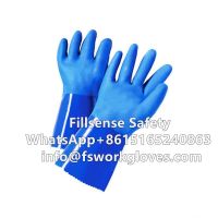 Cotton Interlock Liner Sandy PVC Coated Work Gloves