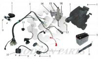 Motorcycle Horn (Battery, Cable, Carburetor Assy)