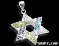 Sell fashion silver CZ pendant(WSPEE01514)