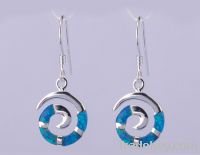 925  silver earring with opal-WSEAK04094