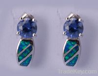 925 silver earring with opal-WSEAK04100