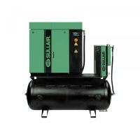 Sullair ShopTek Rotary Screw Air Compressor  5 HP, 208-230/460 Volt, 3 Phase, 80-Gallon Horizontal Tank