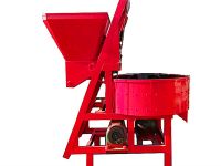 Bucket elevator and mixer for terrazzo tile or cement roof tile or other cement product forming