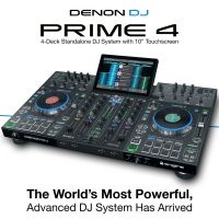 Denon DJ Prime4 4 Channel Standalone DJ System Serato DJ Controller Black