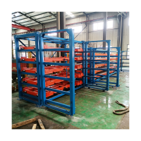 Heavy Duty Sheet Metal Storage Rack 3tons per tray loading Roll Out Drawers Rack