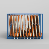 Vertical Plate Metal Storage System --Roll out Racks