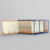 Vertical Sheet Metal Racks with Roll-out Shelves