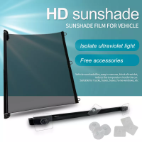Auto truck front window windshield sunshade can be retractable and customized to block sunlight