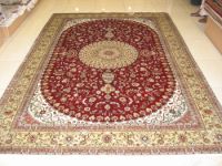 Sell red background silk carpet 1148 (6' by 9')