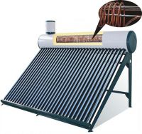 Pressurized solar water heater with copper coil