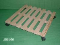 Sell wooden pallet with four wheels