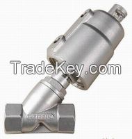 Pneumatic angle seat valve, Y-type valve by China supplier