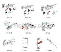 Safety latches & inside release handle (cold room latch, HVAC/R door latch)