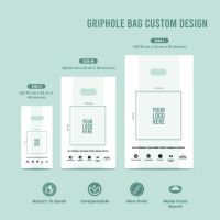 Custom Logo Bio Griphole Plastic Bag Multicolor Biodegradable