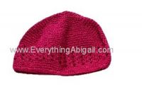 Fuchsia Crochet Beanie Kufi Cap