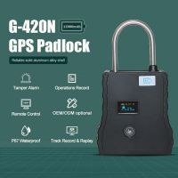 G420N Solid Steel Shackle Aluminium Alloy Waterproof Remote Controol Tamper Alarm GPS Tracker Smart Electronic Padlock