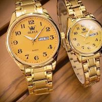 OLEVS 5567 OEM LOGO Clock Couple Watch Men Women Quartz Date Chronograph Casual WristWatch