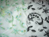 Sell chain  embroidery  linen fabric