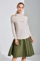 casual halter off shoulder women wool knit cashmere sweater pullover jumper