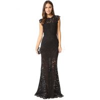 Fashion Lace Evening Dress Maxi Backless Sexy Cutout Evening Gown Birthday Party Dresses Women