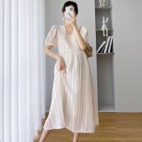 Summer dresses for pregnant women Elegant casual dresses for pregnant women Chiffon Wrap Long maternity