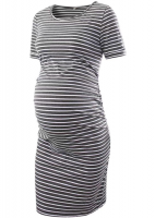 Women's Maternity Block T-Shirts Dress For Breastfeeding friendly