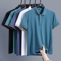 Wholesale Summer Ice Silk T-shirt Business Casual Men's POLO Shirt8888