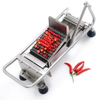 Manual pepper chili chilli slice slicing cutting cutter machine