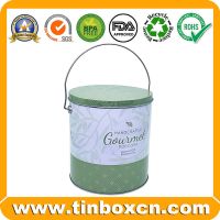 Sell Offer 1 Gallon metal popcorn tin box with handle and lid