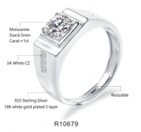 Vvs1 Hiphop Moissanite Ring 925 Sterling Silver Wedding Diamond 11mm Engagement Moissanite Rings for Men