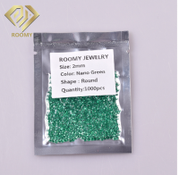 High Quality Jewelry Spinel Green Round Cut Smell Size Nano Spinel Natural Gemstone