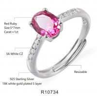 New Fashion 925 Sterling Silver Oval Cut Lab Grown Ruby Emerald Ring Jewelry Fpr Wedding