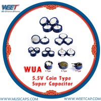 WEET WUA 0.047 Frad 5.5V to 1.5 Frad 5.5V Coin Type Cell Super Capacitors