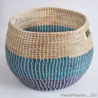 Seagrass woven laundry basket storage basket