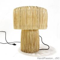 Raffia Palm Lampshade Cover Table Lamp Shade for Home Decor Handmade Handcraft