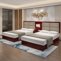 Modern 5 Star Hilton Complete Wooden King Size Bed Guest Room Furniture Hotel Bedroom Sets