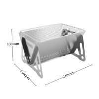 Removable Card Furnace Camping Folding BBQ Grill Steel Furnace Outdoors Barbecue Stove