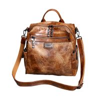 Retro Leather Shoulder Bag High Quality Backpack - #171