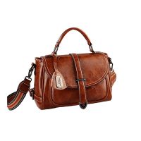 Vintage Leather Multi Pockets Handbag Retro Designer Crossbody Bag High Quality Large Capacity Sling Purse-# 208