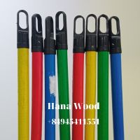 Wooden broom stick color pvc coated