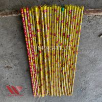 Wooden broom stick flower PVC coated