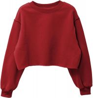 Women's cropped sweatshirt long sleeve