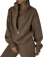 Women's 2 Piece Outfit Fleece Half Zip Tracksuit Sweatsuit