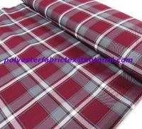 Polyester plaid fabric.yarn dyed plaid fabric, plaid uniform fabric.